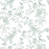 Papel Toile Pássaros Verde Celadon